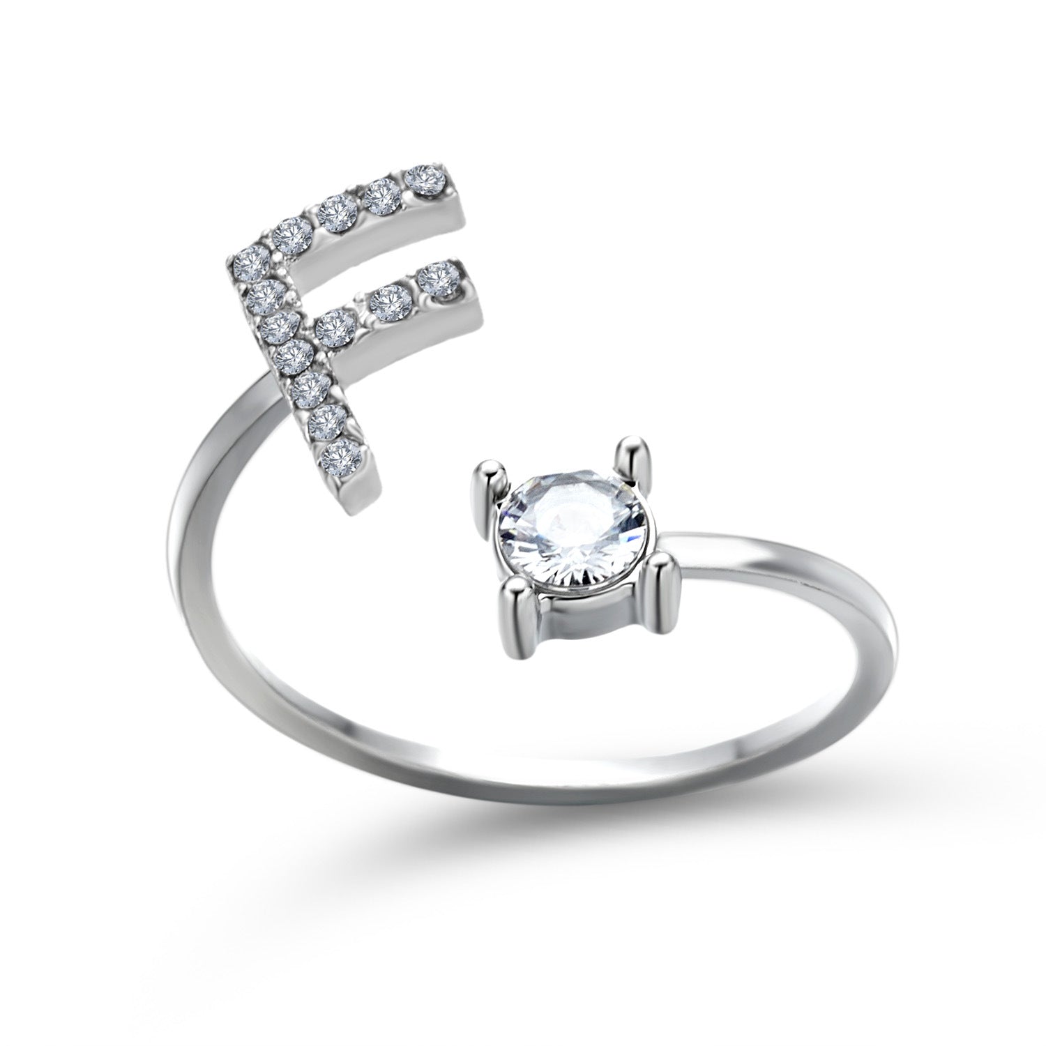 New Design Adjustable 26 Initial Letter Ring Fashion Jewelry For Women Simple Elegant Jewelry New Design Adjustable 26 Initial Letter Ring Fashion Jewelry For Women Simple Elegant Jewelry